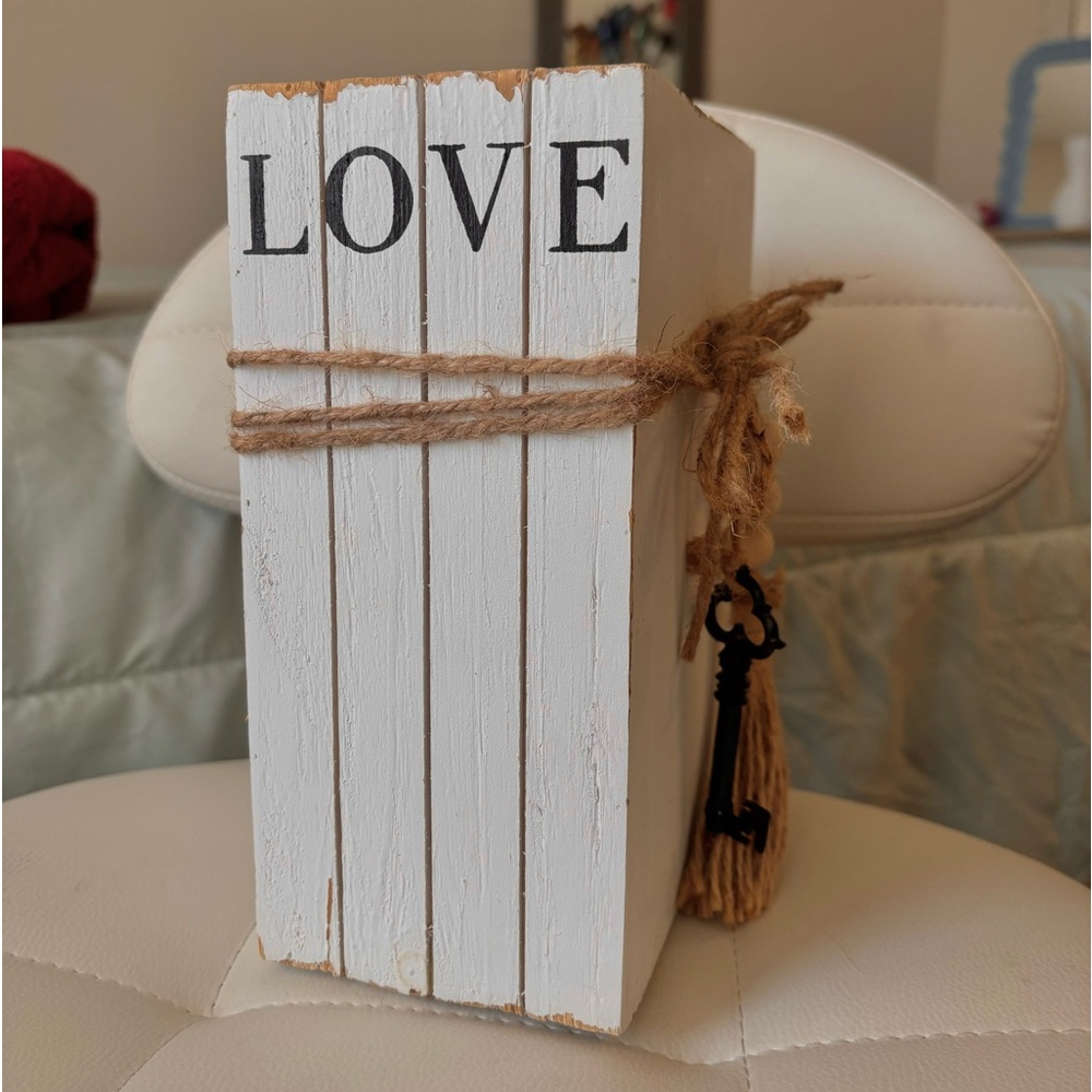 Wooden Book Decor
